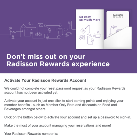 a purple and white advertisement